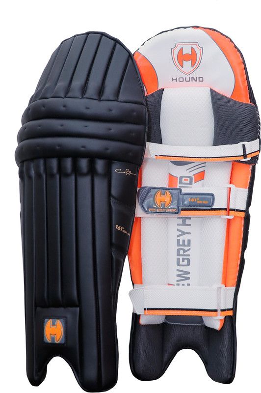 HOUND 161 Not Out Edition - Chris Gayle Signed Large Men's (44 - 48 cm) Batting Pad  (Black, Men)