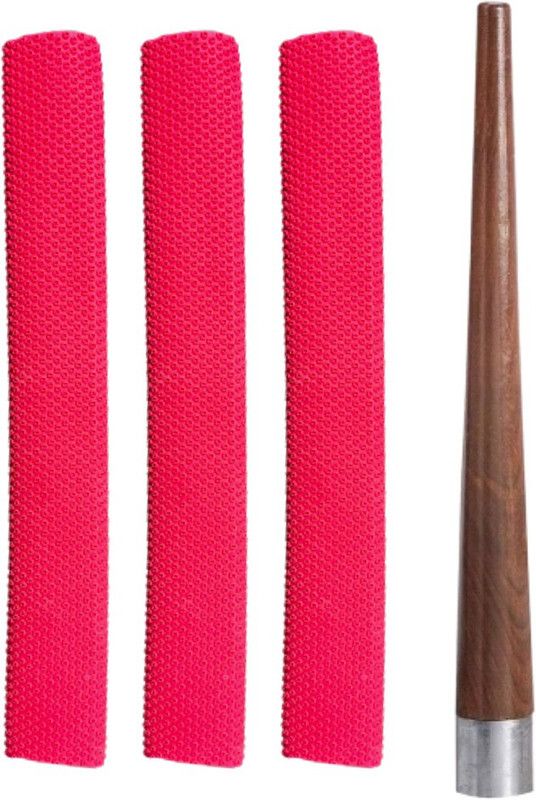 Crx HitMan Edition Octopus 3 Pink Cricket Bat Grip + 1 Wooden Gripper Cone (XP) Suction  (Pack of 4)