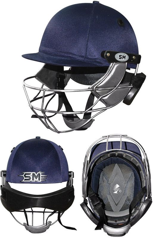 SM KING OF KINGS Cricket Helmet  (Navy Blue)