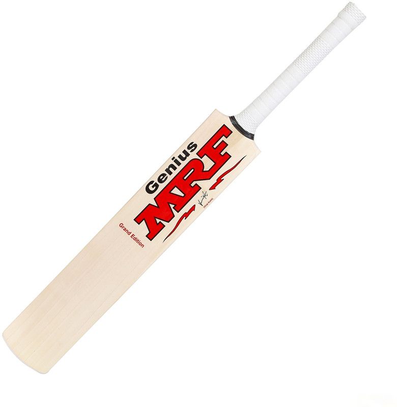 MRF ENDORSED | for Light/Hard Tennis Ball [with Cover] | Full Size (SH) Natural Poplar Willow Cricket Bat  (1000-1200 g)