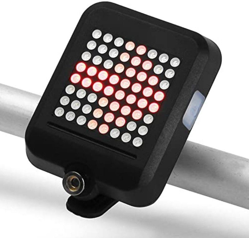 PEDFIT Bicycle Tail Turn Signal Warning Light Automatic Direction Indicator Taillight LED Rear Break Light  (Black)