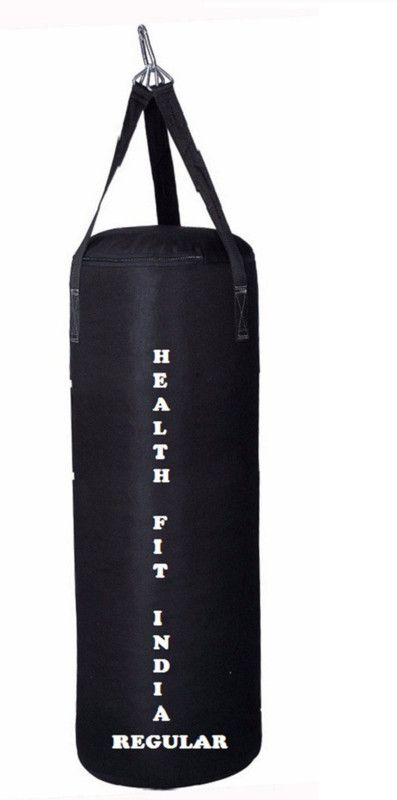 HEALTH FIT INDIA Regular 3.0 Feet Long, SRF - Economic Material, Black Color, Unfilled with Hanging Straps Hanging Bag  (3.0, 36 kg)