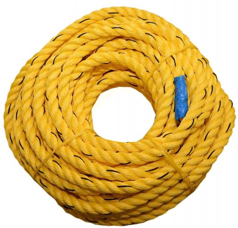 Engarc Submersible Virgin Rope Yellow Borewell Submersible Danline Rope Twisted Rope Yellow  (Length: 30 m, Diameter: 8 mm)