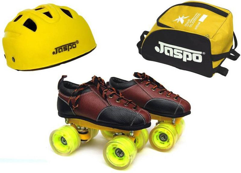 Jaspo Whoosh Dual Shoe Skates Combo Foot length 20.5 cms Size : 13 UK ( Age group 6-7 years) Skating Kit