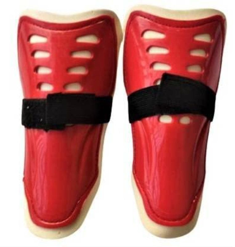 Garg Enterprises FOOTBALL LEG PROTECTION SHIN GUARD RED SMALL Football Shin Guard