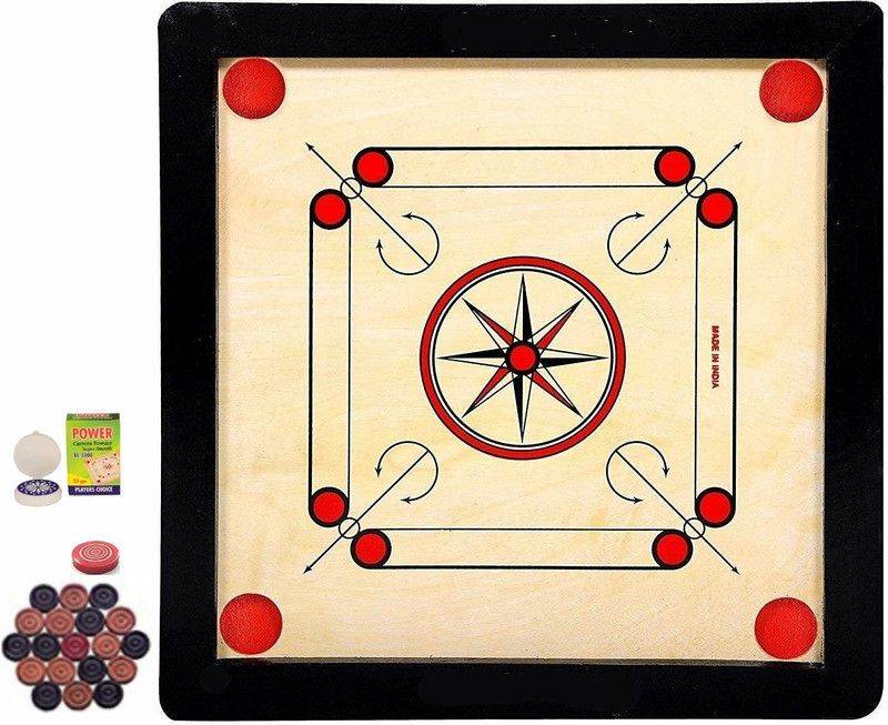 vnh Premium Small Size (20 X 20inches)Wooden Carrom Board with Coins, Striker & Powder 35 cm Carrom Board  (Multicolor)
