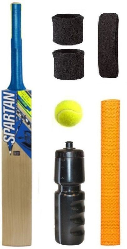 Sretail Blue Popular Willow Cricket Bat (For Tennis Ball) Full Size Combo (7 Items) Cricket Kit