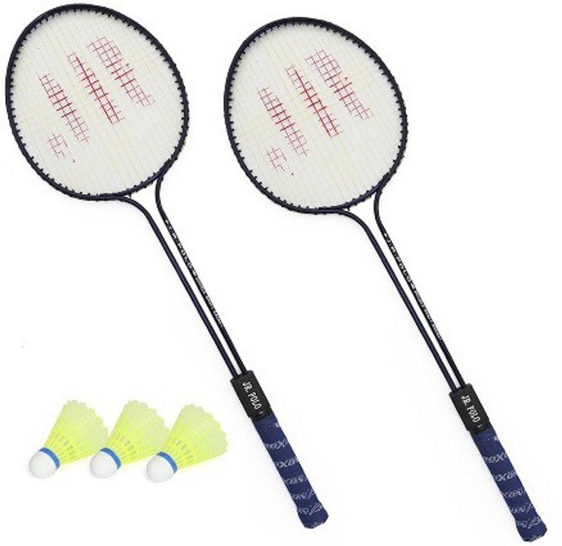 ROXON Badminton Racket Pack Of 2 Piece With 3 Piece Plastic Shuttles Badminton Kit