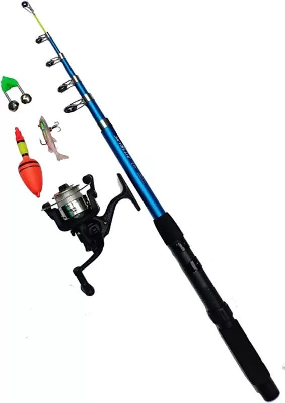Bright Fishing rod and reel full set combo F200 Multicolor Fishing Rod  (210 cm, 0.169 kg, Multicolor)
