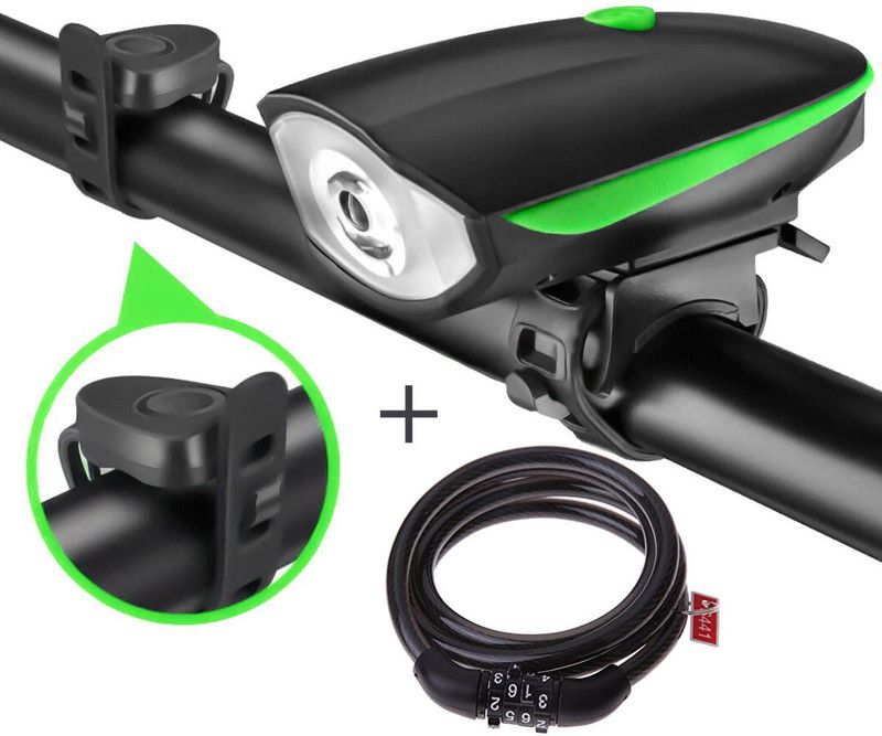 NSV LIGHT PLUS HORN WITH LOCK LED Front Light  (Black)