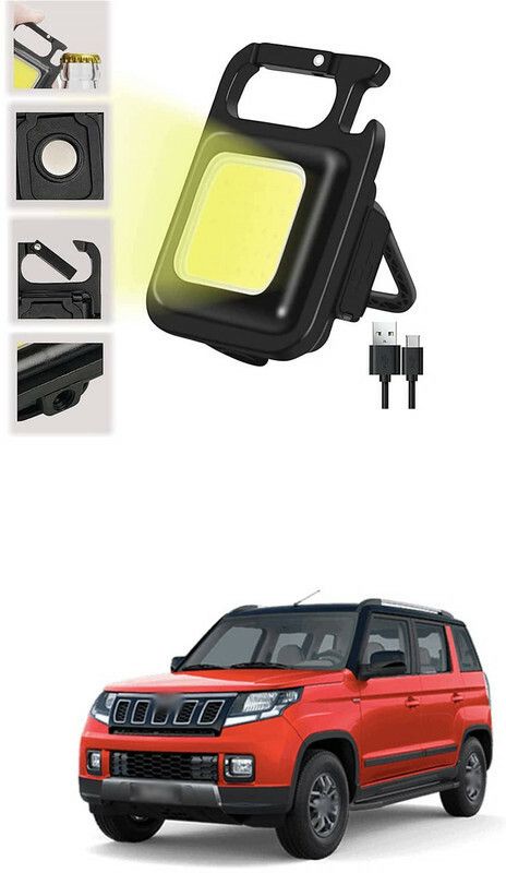 LOVMOTO Small LED Flashlight COB Rechargeable Keychain Q227 LED Lantern  (Black)