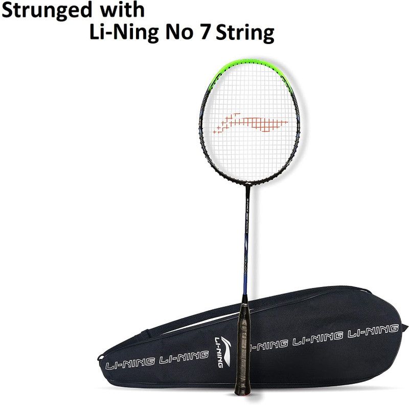LI-NING G-Force Superlite Strunged with No 7 String Full Cover & 1Grip (color may vary) Black Strung Badminton Racquet  (Pack of: 1, 79 g)