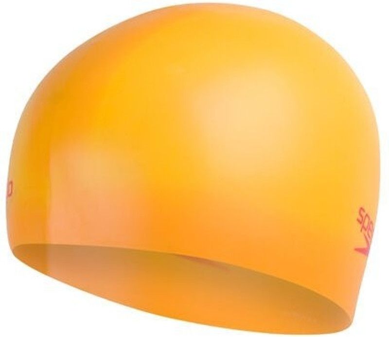 SPEEDO Moulded Silicone Cap Swimming Cap  (Orange, Pack of 1)