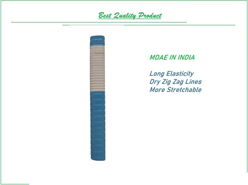 VSM Zig Zag Doted Blue White Handle Bat Grip 1 Grip Kone Dry Feel (Pack of 1) Dry Feel  (Pack of 1)