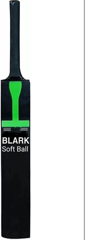blark SOFT TENNIS 14 BALL BLACK PAINT BAT BEST QUALITY POPLAR WILLOW BAT Poplar Willow Cricket Bat  (700-900 g)