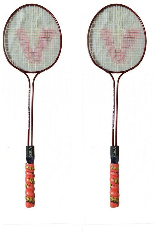 SPORTSHOLIC Double Rod Badminton Racquet Pair Full Size For Boys Girls Kids 10 To 14 Years Multicolor Strung Badminton Racquet  (Pack of: 2, 300 g)