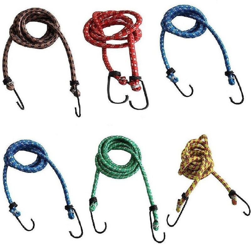 FeelBlue High Strength Stretchable Elastic Rope / Bungee Cord Multicolor  (Length: 1.8 m, Diameter: 8 mm)