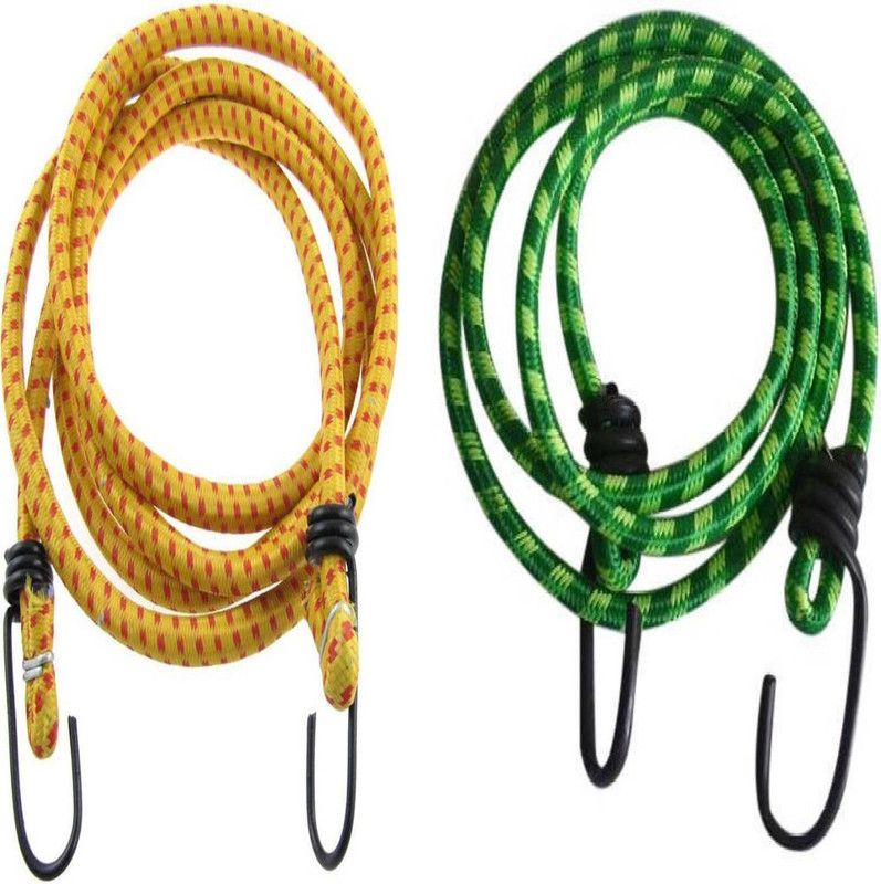 MGP FASHION Heavy Duty Elastic Rope Bungee Shock Cord Cable Luggage with Hook Green,Yellow  (Length: 2 m, Diameter: 10 mm)