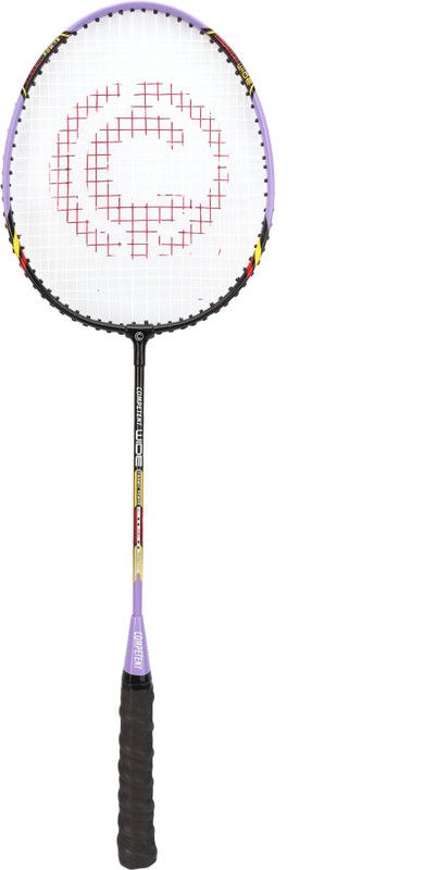 Competent Wide Alluminium Strung Batminton Racquet Pack Of 2 Purple Strung Badminton Racquet  (Pack of: 1, 110 g)