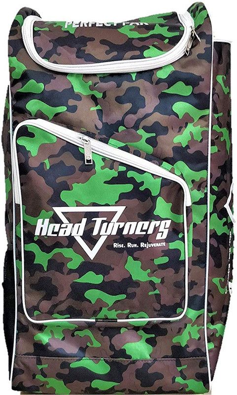 HeadTurners Duffle Cricket Kit Bag Individual Style- Kit Bag only-Camo Design (Green)  (Multicolor, Backpack)