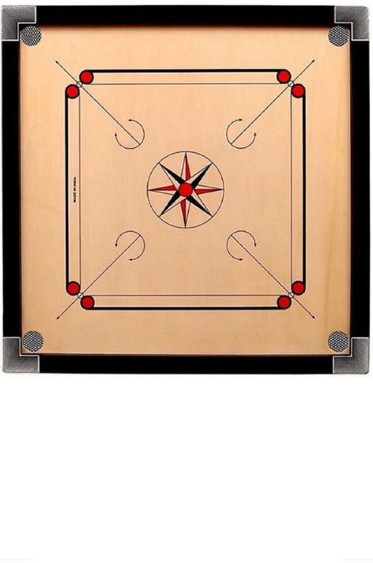 Adrio Medium Size Carrom Board( 26' Inch) with Coins, Strikers and Powder 66.04 cm Carrom Board  (Multicolor)