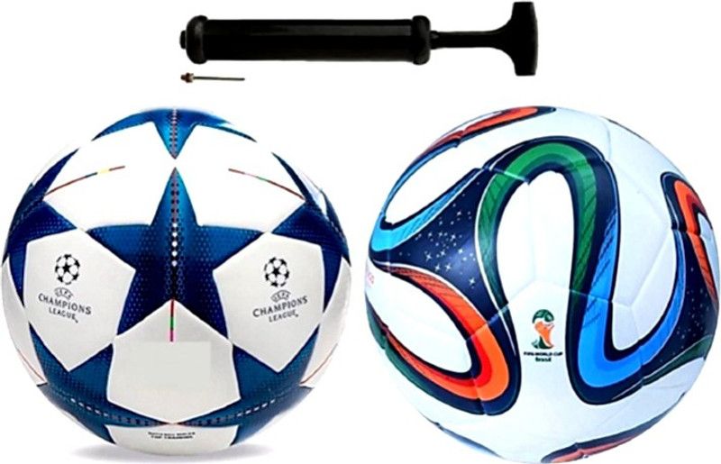 RIO PORT BLUE STAR WITH multicolor LEYER football , pump Football - Size: 1  (Pack of 1, Multicolor)