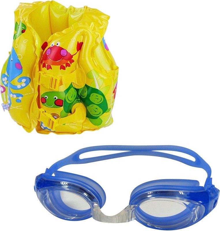 GOLDDUST Goggles with Swim life jacket for 3-6 Year Child Swimming Kit