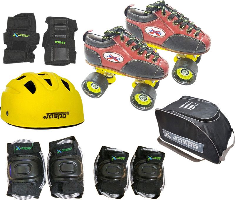Jaspo Black Panther Pro Shoe Skate Foot length 18.0 cms Size : 11 UK ( Age group 4-5 years) Skating Kit