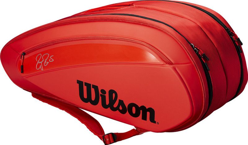 WILSON FEDERER DNA 12PK - INFRARED  (Red, Kit Bag)