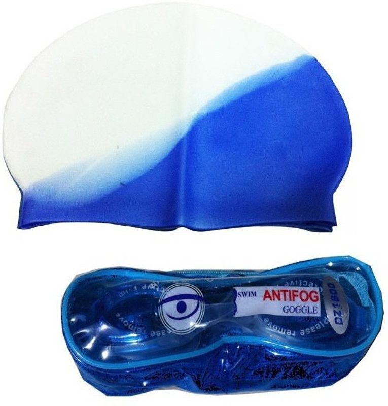 Aurion by 10Club SWIMMING GOGGLE + CAP PERFECT COMBO FOR SWIMMING AND WATER SPORTS ACTIVITY Swimming Kit