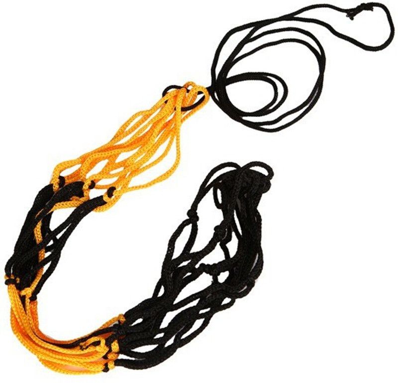 Nema Nylon Net Bag Ball Carrying Mesh Basketball Net  (Black, Yellow)
