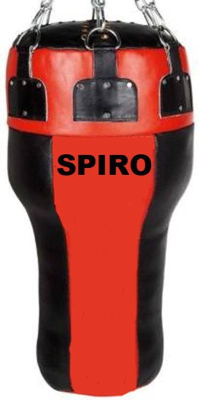 SPIRO Red & Black Color, 8.0ft Unfilled, Punching Bag with Hanging Chain Uppercut Bag  (Heavy, 244 cm)