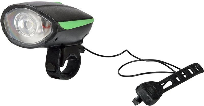 Triangle Ant Rechargeable Rubber Bike/Cycle Super Bright Light & Horn with High/Low/Flashing LED Front Light  (Black, Green)