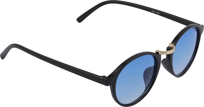 VAST Double Shaded Retro Round Unisex (Retro_Round_Blue_ Gold) Sports Goggles  (Blue)