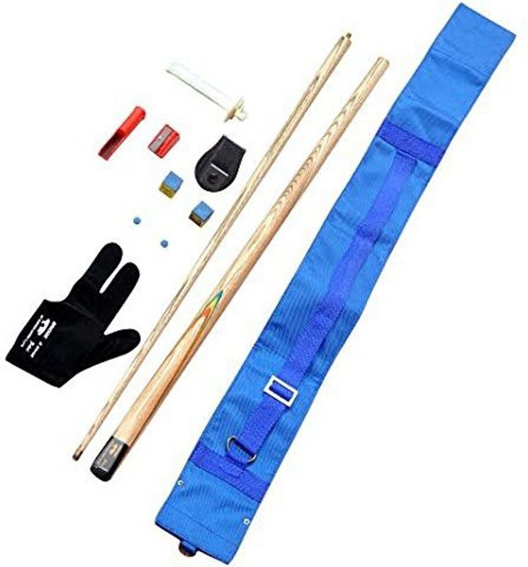 JBB C4tips,gloves,chalks,chalkholder,blue cue cover, bridge cue n tip modifiers JBBCSNOOKER4 Snooker, Pool Cue Stick  (Wooden)