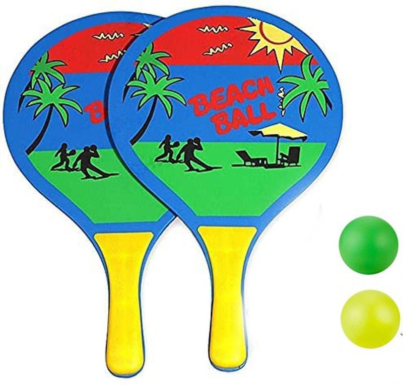 Serveuttam Beach Paddle Ball Game Kits for Kids and Adults–Portable and Compact Multicolor Padel Racquet  (Pack of: 4, 200 g)