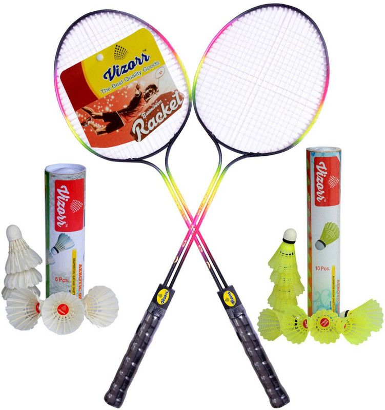 Vizorr Racer Double Shaft Badminton Kit