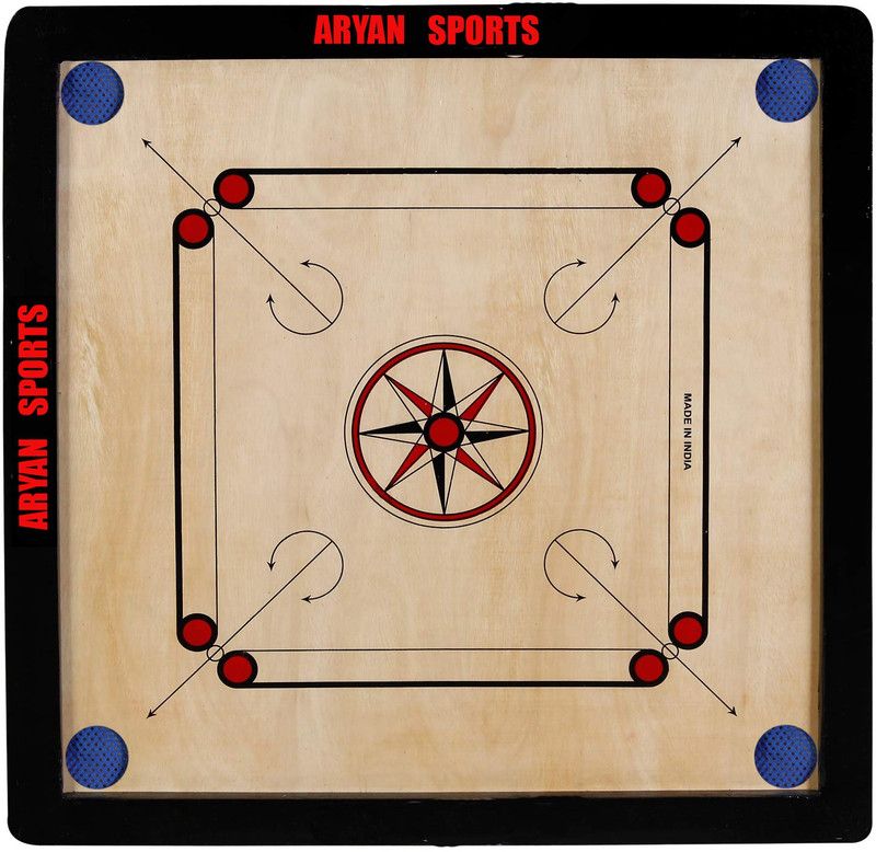 YMD Round Pocket Carrom Board with Coins,Striker &,Powder (SMALL-20 Inch) 3 MM Ply 5.08 cm Carrom Board  (Beige)