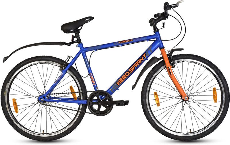 HERO Urban 26T/Urban 26T SS 26 T Hybrid Cycle/City Bike  (Single Speed, Blue, Orange)