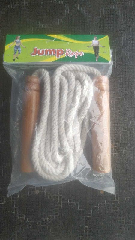 KIPSMARTS Fitness Cottan Jumping Rope White  (Length: 174 m, Diameter: 1 mm)