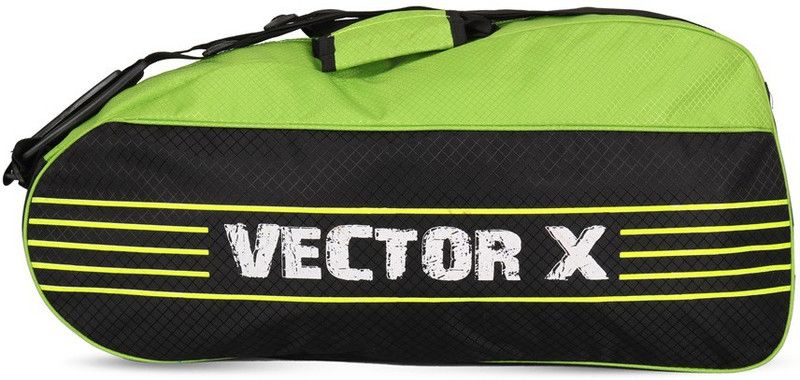 VECTOR X SMASH-BADMINTON-KIT-BAG-BLK-GRN  (Black, Kit Bag)