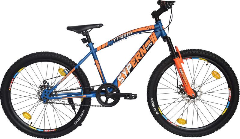 Sypern Bikes MAISI,27x1.1/2*, Single Speed, Front Suspension, Double Disc Brakes, Alloy Rim 27.5 T Mountain Cycle  (Single Speed, Blue, Orange)