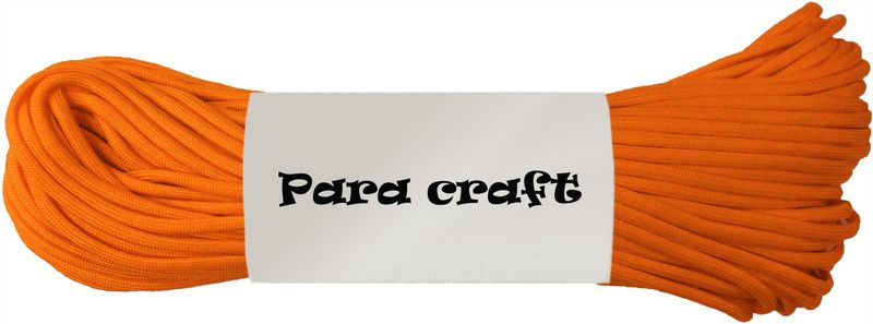 Paracraft 50ft 550 Paracord Parachute Survival Cord - Orange Multicolor  (Length: 30 m, Diameter: 4 mm)