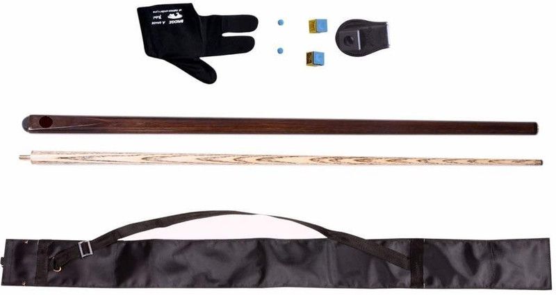 JBB COMBO OF HALF NORMAL JOINT GLOSSY SNOOKER N POOL CUE WITH CUE COVER,GLOVE,CHALK JBBCR28 Pool, Snooker Cue Stick  (Wooden)