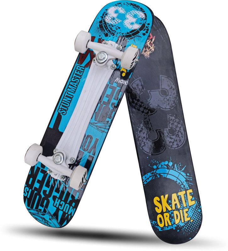 Jaspo Stunt Master 27"x 7" Wooden Skateboard 27 inch x 7 inch Skateboard  (Multicolor, Pack of 1)