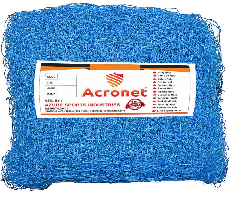 Acronet 30x10 Feet High Quality Nylon Practice Cricket Net  (Blue)