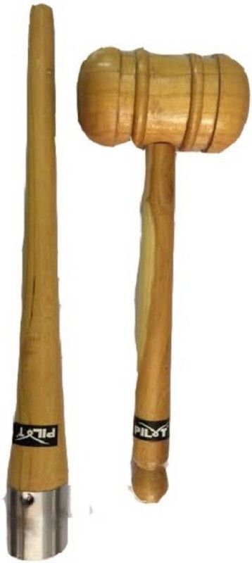 GLS Cricket Bat Knocking Wooden Hammer Mallet & Grip Cone Wood Bat Mallet