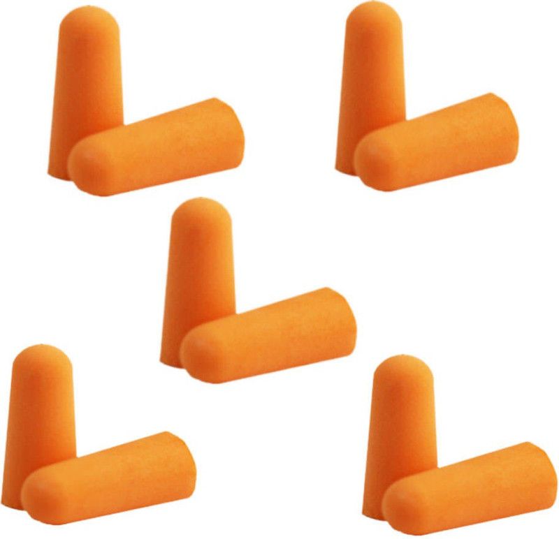Simon's Studywell 5 Pairs Foam earplug | SUPER SAVER PACK (Carry case included) Ear Plug  (Orange)