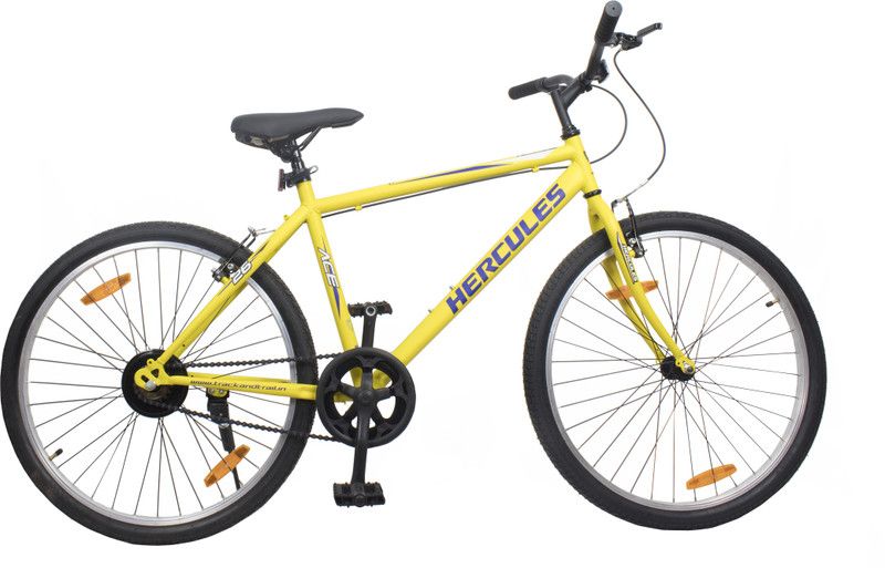 HERCULES ACE 26 T Hybrid Cycle/City Bike  (Single Speed, Yellow)