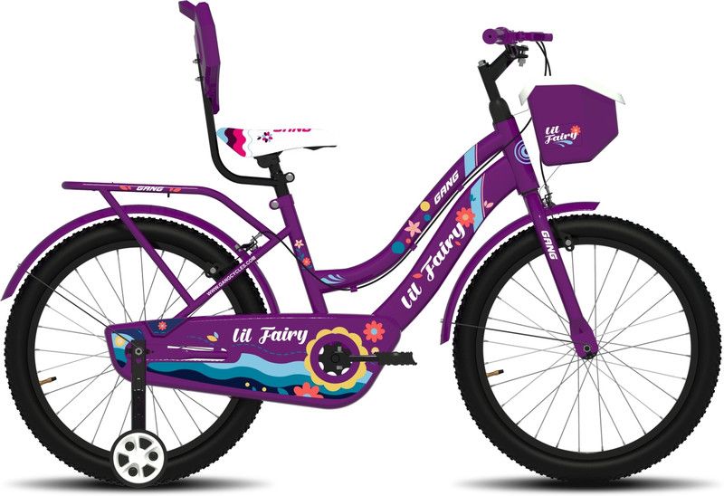 GANG LIL FAIRY Non-Suspension Caliper Brake with IBC 20 T Girls Cycle/Womens Cycle  (Single Speed, Purple)